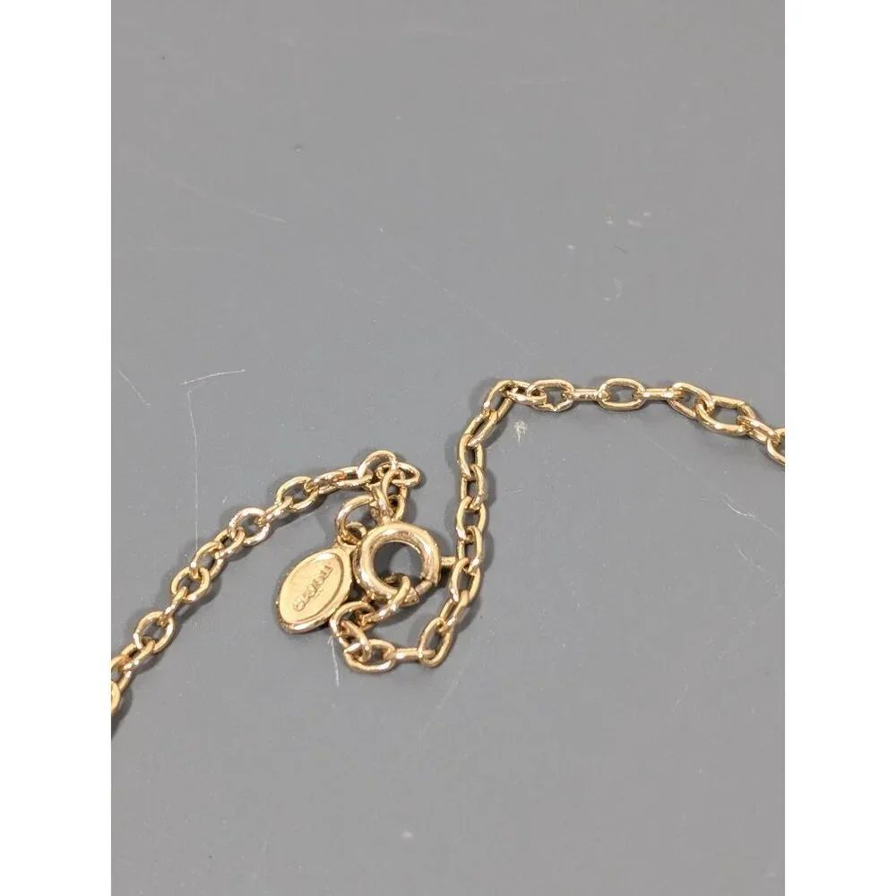 Vintage Avon Gilded Circles Necklace‎ Gold Tone Round Chain 70s Inspired 18 in
